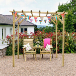 Zest Newbury Wooden Garden Arch Pergola 2.4M By Zest Outdoor Living - thumbnail 2