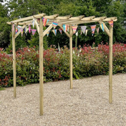 Zest Newbury Wooden Garden Arch Pergola 2.4M By Zest Outdoor Living - thumbnail 3