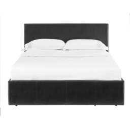 Luna 3Ft Single Black Ottoman Storage Bed With Gas Lift - Faux Leather & Sprung Slats Base - L: 203Cm X W: 108Cm X H: 88.5Cm - thumbnail 5