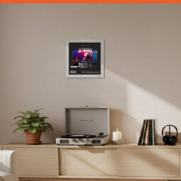"12X12""  Light Grey Classic Vinyl Record Frame For 12 Inch Lp Album Covers - Elegant Wall Display - Ak Frames" - thumbnail 8