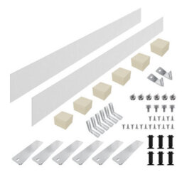 Rinse Bathrooms Smc Riser Kit For Rectangular Shower Tray Up To 1800mm - 2X1800mm White Panels 6 Adjustable Legs Feet - thumbnail 1