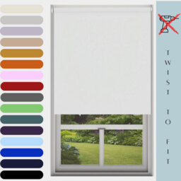 Caecus Blinds Mtm Blinds Outlet No Drill Blackout Roller Blind White 210Cmx210Cm - thumbnail 1