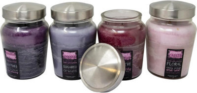 Scented Candles In Wax Filled Glass Jars Keep Your Home Fragranced, Aromatherapy Grapefruit Cassis - image 1