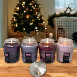 Scented Candles In Wax Filled Glass Jars Keep Your Home Fragranced, Aromatherapy Grapefruit Cassis - thumbnail 2