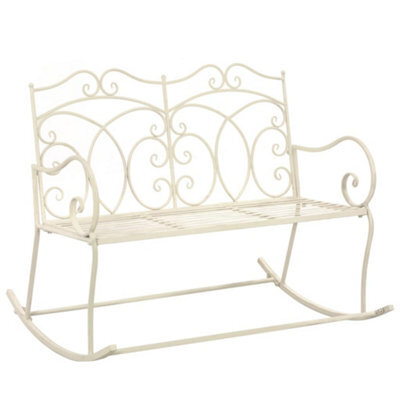 Walplus Garden Bench 104 Cm Iron Antique White - image 1