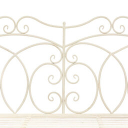 Walplus Garden Bench 104 Cm Iron Antique White - thumbnail 4