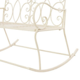 Walplus Garden Bench 104 Cm Iron Antique White - thumbnail 5