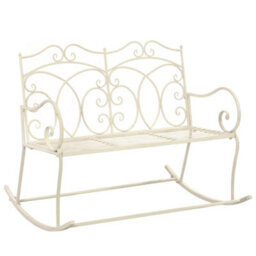 Walplus Garden Bench 104 Cm Iron Antique White