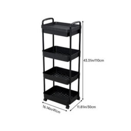 41X30X110Cm Multi-Tier Trolley On Wheels Kitchen Storage Utility Cart With Shelves Rolling - thumbnail 2