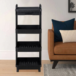 41X30X110Cm Multi-Tier Trolley On Wheels Kitchen Storage Utility Cart With Shelves Rolling - thumbnail 4