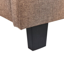 Beliani Bed Fabric La Rochelle 180 X 200 Cm (Eu Super King) Brown - thumbnail 9