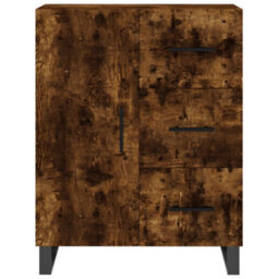 Berkfield Elegant Highboard Smoked Oak 69.5X34X180 Cm Engineered Wood - thumbnail 8