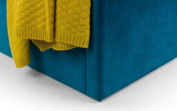 Ashfield Premium - Teal Scalloped Velvet Ottoman Bed - King Size 5Ft (150Cm) - thumbnail 8