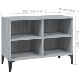 Berkfield Tv Cabinet With Metal Legs Grey Sonoma 69.5X30X50 Cm - thumbnail 6