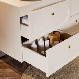 Heze Furniture Donna Bathroom Cabinet 80 Cm And Basin - Sand - thumbnail 5