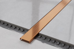 Ilcom Decorative Profile C 40mm X 2440mm X 0.65mm Copper Brushed Stainless Steel - thumbnail 3