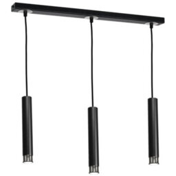 Milagro Dani Black/chrome Pendant 3Xgu10 Elegant Modern Hanging Ceiling Lamps Enhanced Beautifully With Chrome Detail - thumbnail 6