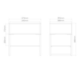 Tamworth Single Open Bedside Cabinet In Marble (Ready Assembled) - thumbnail 8
