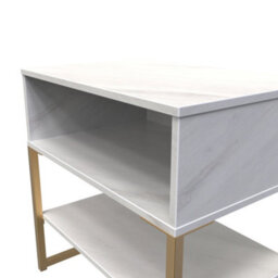 Tamworth Single Open Bedside Cabinet In Marble (Ready Assembled) - thumbnail 4