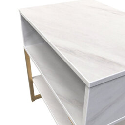 Tamworth Single Open Bedside Cabinet In Marble (Ready Assembled) - thumbnail 5
