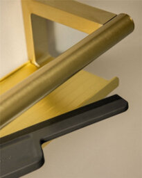 Cosmic Bathroom Shelf, Bathroom Organizer, With Glass Wiper, Brushed Gold Pvd , Architect S+ Collection - thumbnail 3