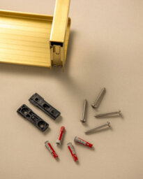 Cosmic Bathroom Shelf, Bathroom Organizer, With Glass Wiper, Brushed Gold Pvd , Architect S+ Collection - thumbnail 4