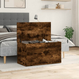 Berkfield Storage Chest Smoked Oak 84X42X46 Cm Engineered Wood - thumbnail 3