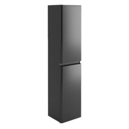 Plum&clay Marvel Gloss Dark Grey Wall Hung Bathroom Tall Storage Unit - thumbnail 2