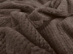 Waffle Flannel Fleece Throw Blanket Soft Warm Sofa Bed Travel (Chocolate, Single) - Pack Of 2 - thumbnail 3