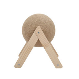 Living And Home Wooden Kitty Activity Center Cat Scratching Ball Pet Toy - thumbnail 4