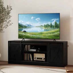 150 Cm Long Media Console Cabinet With Anti Tip Kits - thumbnail 3