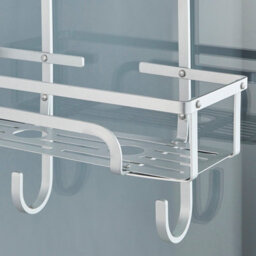 House Of Home Shower Caddy 3 Tier Large Aluminium Over Door Bathroom Storage Rack Organiser Silver - thumbnail 3