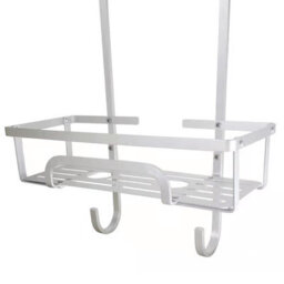 House Of Home Shower Caddy 3 Tier Large Aluminium Over Door Bathroom Storage Rack Organiser Silver - thumbnail 7