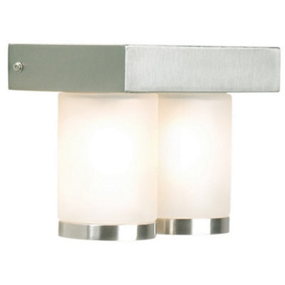 Luminosa Lighting Luminosa Twin Head Bathroom Wall Light Aluminum Ip44