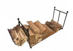 Poppy Forge Log Rack Long - Steel - L30.5 X W81.6 X H39.4 Cm - Powder Coated Black - thumbnail 2