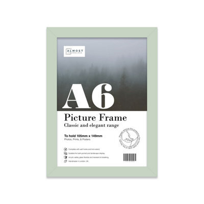 A6 Mint Green Picture Frame Fits A6 (10.5 X 14.8Cm - 4.1 X 5.8In) Poster, Photo, Artwork, Or Print. - image 1