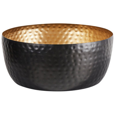 Beliani Decorative Bowl Banha Metal Black - image 1