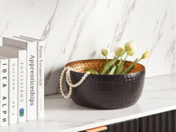 Beliani Decorative Bowl Banha Metal Black - thumbnail 2