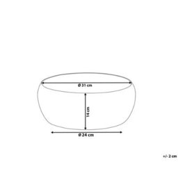 Beliani Decorative Bowl Banha Metal Black - thumbnail 3