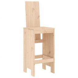 Berkfield 5 Piece Garden Bar Set Solid Wood Pine - thumbnail 4