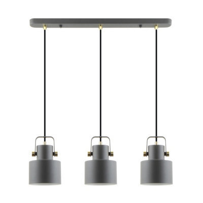 Luminosa Lighting Luminosa Draco Bar Pendant Ceiling Light, Matt Black, Gold, White, 3X E27