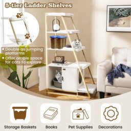 Large Cat Litter Box Enclosure Hidden Cat Washroom Furniture - thumbnail 6