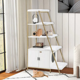 Large Cat Litter Box Enclosure Hidden Cat Washroom Furniture - thumbnail 5