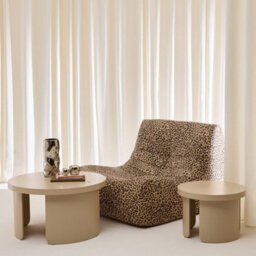 Sweeek - Set Of 2 Round Nesting Coffee Tables Beige - Luma - thumbnail 6