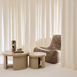 Sweeek - Set Of 2 Round Nesting Coffee Tables Beige - Luma - thumbnail 4
