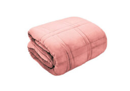 Kampala Hill Velour Weighted Velvet Blanket Sleep Therapy Blush Pink 150 X 200Cm