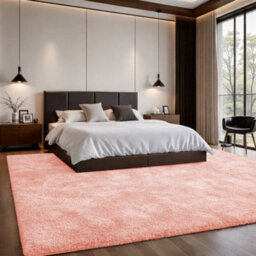 Aspire Homeware Non-Slip Pink Shaggy Rug Soft Fluffy Washable, Living Area And Dining Room Rug, (L)290Cm X (W)200Cm - thumbnail 6