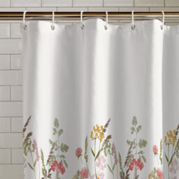 Catherine Lansfield Countryside Floral 180X180Cm Shower Curtain Pink - thumbnail 2