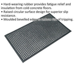 1500 X 900mm Anti-Fatigue Rubber Workshop Mat - Durable Non-Slip Floor Covering - thumbnail 2