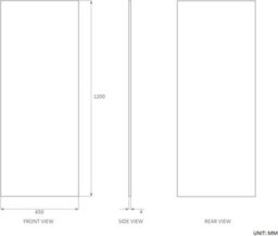 120 X 45Cm Rectangle Frameless Bathroom Mirror Wall Hanging Fittings Not Included - thumbnail 2